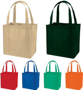 Non-woven polypropylene bags we can easily encounter are shopping bags, food bags, etc