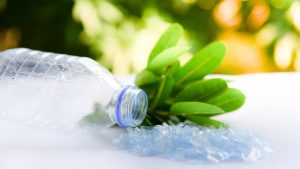 PEF is a bioplastic produced from plant-based materials.