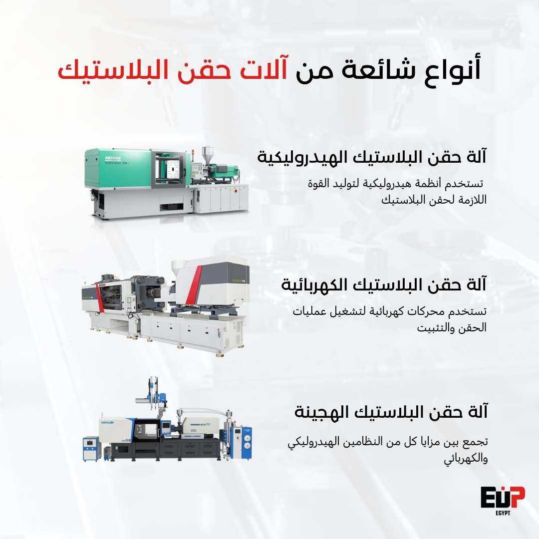 أنواع شائعة من آلات حقن البلاستيك