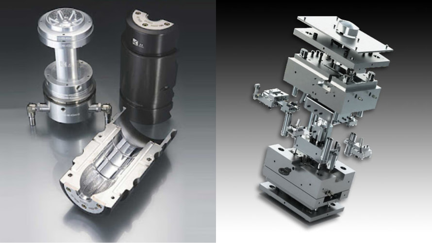 The mold for blow molding is simpler than the mold for injection molding.