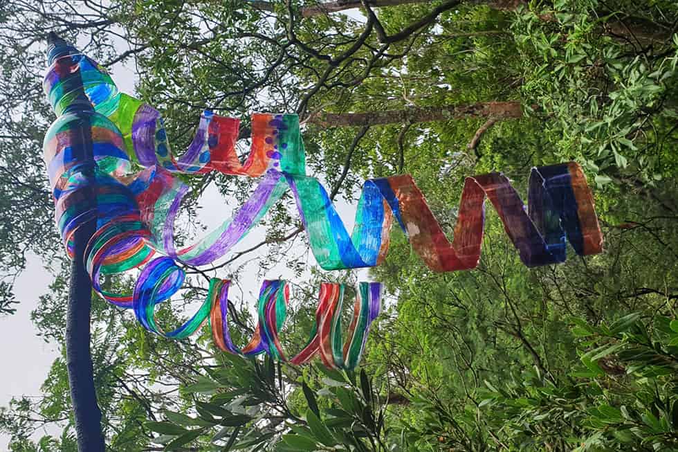 Wind spirals made from plastic bottles Wind spirals made from plastic bottles