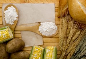 The process begins with the extraction of starch from natural sources