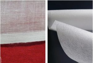 A very useful method for differentiating between woven vs non woven fabric is edge inspection.