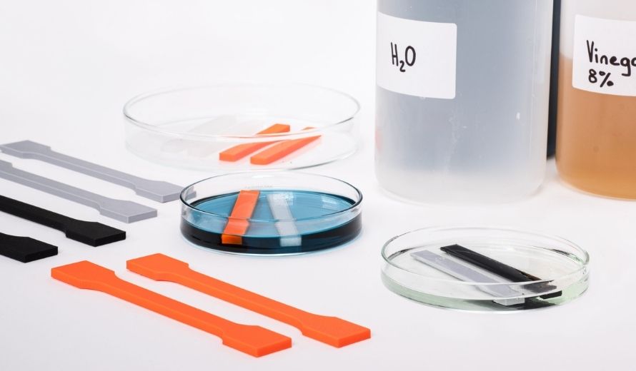 The material is largely inert to solvents used for surface preparation, resulting in minimal adhesion enhancement and poor integration of printing