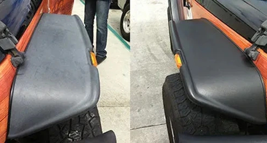 How to restore faded plastic by trim restore? The method uses trim restores that contain oils and silicones that mask the fading of plastic