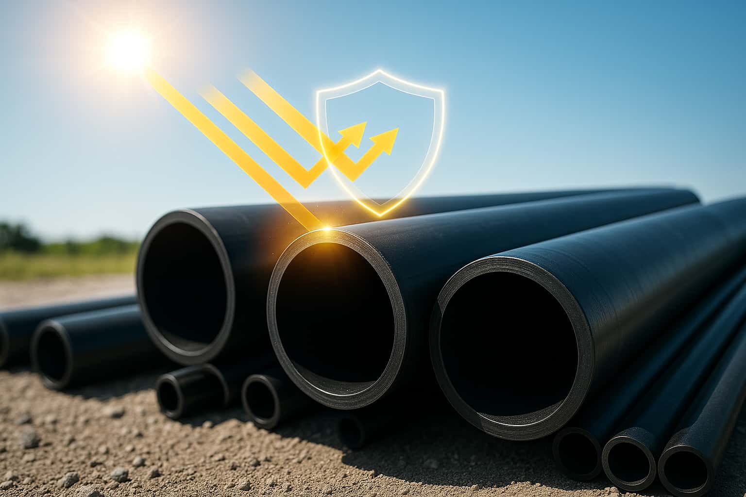 By shielding against UV rays, carbon black helps reduce photodegradation and extends product life.